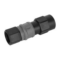 10pcs Plastic Steel Quick Connector Self Locking C Type SfPF Female Thread Air Pipe Connector(G3 8 (30) ) gray