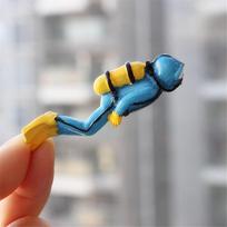 Chest Box Diver Model Antique Decoration figurines miniature Fish Tank Craft Aquarium Ornament