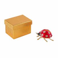 Retro Enamel Ladybug Jewelry Box Earrings Necklace Ring Accessories with High-end Appeal Storage Box raudona