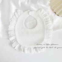 Waterproof Baby Cotton Bibs U-shaped Saliva Towel Cloths Baby Drooling Bibs  Neck Wear Accessories Style 5 white