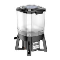 6L Adjustable Solar Automatic Aquarium Feeder Timer Fish Pond Digital Food Dispenser Koi Pond Intelligent Timing Feeding Type 1 gray