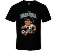 Diego Maradona Vintage Retro Karikatūriniai Marškinėliai 130 gray
