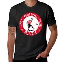Ajax labai senas logotipas Marškinėliai anime drabužiai vintažiniai sunkaus audinio marškinėliai vyrams XL red