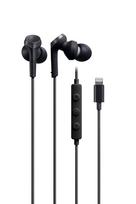 Audio Technica BK Earphones Wired Lightning with Microphone iPhone Heavy Bass Black ATH-CKS330Li 1.2m