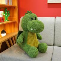 The new model transforms into a small flying dragon, green dinosaur plush toy doll, and gives children holiday gifts. 30cm/0.2kg žalia