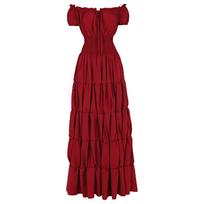 Medieval Renaissance Victorian Lady Stage Costume Halloween Cosplay Dress 2XL brown