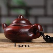 Purple Sandalwood Carved Handle, Teapot Handle, High-end Genuine Small Handle, Teapot Handle, Desktop Decoration, Pendant, Plate for Playing 1pc black