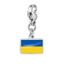 Silver Flag Pendant For Women Men Flag Charm Bracelet DIY Making Jewelry Accessories white