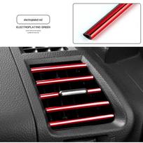 Universalios chromuotos automobilio oro ventiliacijos dekoratyvinės juostelės black
