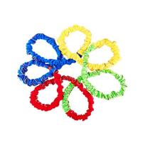 Integrations Dynamic Movement Exercise Bands Elastic Fleece Cooperative Stretchy Bands Portable Teamwork Exercise Bands blue