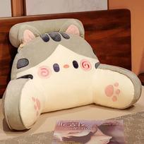 2025 Cartoon Bedside Cushion Sofa Backrest Detachable Washable Lumbar Support Neck Pillow for Dorm Chair Bed decoration maison 50cm pilka