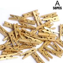 Mini 25mm natūralaus medžio segtukas Drabužių organizatorius Nuotraukų segtukas Sagtukas Sagtukas Vestuvių vakarėlio medinis segtuko pakabukas 50 vnt. beige