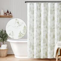 Vintažinė gėlių dušo užuolaida, vandeniui atsparus audinys, botaninių gėlių ir augalų dušo užuolaidos vonios kambariui, elegantiška, prabangi, su 12 kabliukų W60H190(CM)-1 Pcs