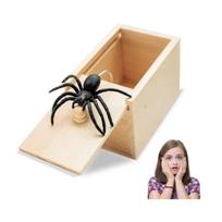 Joke Box - Spider Surprise Box - Natural Wood - Reusable - Polished and Smooth Surface
