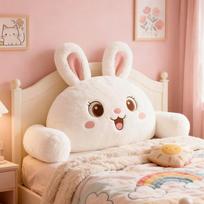 Animacinis minkštas galvūgalio čiužinukas vaikų tatamio lovai - Antivibracinis pagalvys mergaičių miegamajam Fits 0.9-1m Bed (90x45cm) [Removable & Washable]