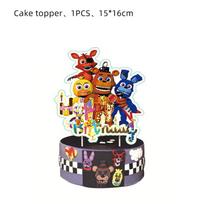 Freddy Bunny Birthday Party DIY Decoration Fnaf Hot Horror Game Theme Party Backdrop Plates Cups Balloons Party Supplies brown