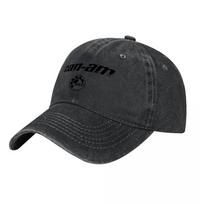 CAN AM LOGO WASHED COTTON BASEBALL CAP UNISEX ADJUSTABLE FIT CLASSIC STYLE OUTDOOR HAT FOR Unisex AND Women gray