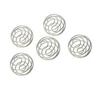 5Pcs Spring Ball Design Stainless Steel Shaker Ball  for Fitness Sports Shaker Cup Bottle white