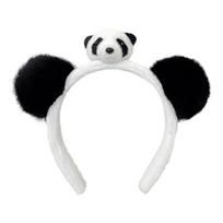 Adorable 2026 Panda Hair Accessory: Cute Round Headband & Funny Clip for Girly Wash Face Routine white