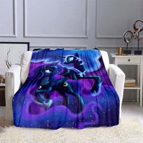 „My Little Pony“ antklodės „Unicorn“ flanelinės antklodės „Super Minkštos“ antklodės „Sofos sofos“ Svetainės Animacinių filmų antklodės 75x90cm blue