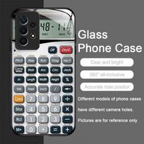 Funny Digital Calculator Pattern Tempered Glass Phone Case for Samsung Galaxy A56 A55 A54 A53 A52 A36 A14 A15 5G Anti-drop Cover Galaxy A55 5G black