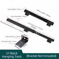 2PCS Full Extension Drawer Slide Rail Side Mounting Drawer Glides Drawer Runners  Kitchen Cupboard Black-27mmx350mm