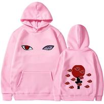 Japoniški Anime Naruto Grafinis Uchiha Itachi Klasikinis Džemperis su Gobtuvu Džemperis Rudens ir Žiemos Bėgiojimo Sportinė Apranga Viršus S pink
