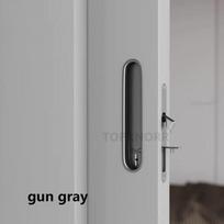 Latest Pocket Door Sliding Door Lock Room Sliding Doors for Interior Locks Fittings Bathroom Slide Hardware Invisible Entry Hook gun gray