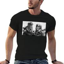 Edmund Hillary Tenzing Norgay After Everest Ascent 1953 T-Shirt Print Short Sleeve T-Shirt L black