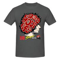 Super Sic 58 Marco Simoncelli MotoGP T-Shirt 3XL tamsiai pilka spalva
