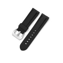 22 24 mm 26 mm laikrodžio dirželio keitimas Minkštas dirželis skirtas Panerai PAM Fat Sea Vyriškas guminis dirželis Laikrodis Priedai Silikono apyrankė 24mm juoda
