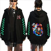 Anime „Demon Slayer“ megztiniai su užtrauktuku. XL black