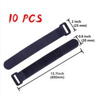 10 dalių atvirkštinės sagties sagties Velcro dirželis, dviračio tachografo dirželis, vielinis dirželis 2.5*40CM juoda