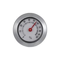 Round Built-in Thermometer & Hygrometer for Tea Box or Piano Case – Desk Calendar Style Temperature & Humidity Gauge gray