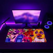 Fnaf Mouse pad with a non slip rubber base suitable for home offices and an ideal gift for gamers 30cmx60cm purple