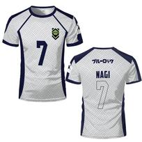Blue Lock Nagi #7 Anime Futbolo Marškinėliai, Trumpomis Rankovėmis Cosplay Kostiumas Sportiniai Marškinėliai Kvėpuojantys Futbolo Apranga Anime Gerbėjams L gray