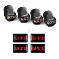 Car Metal Wheel Tire Valve Caps 3D Epoxy Badge Interior Sticker for Volkswagen VW GTI R Touareg Passat Scirocco Polo Touran Golf Bu2