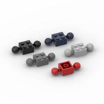 20 PCS Building Blocks Technical Parts 2x2 with bricks with ball joint on both sides connector axle hole 57908 gray