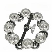 Drum Cymbal Effect Bell Easy to Install Shaker Designed for Drummers, Stage Performance, Double Layer gray