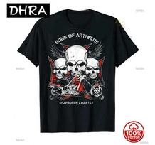 Sons With Arthritis Ibuprofen Chapter Funny Biker Skull Tshirt Black Vintage Unisex Graphic Loose Tee Gothic Ropa Hombre Streetwear XL black
