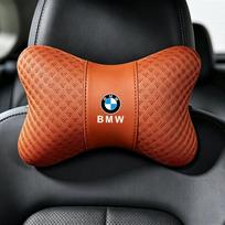 1 vnt. automobilio sėdynės kaklo pagalvėlė, galvos atrama, atraminė pagalvėlė, priedai BMW 1 3 5 7 serijai, X1 X3 X5 F10 F15 F16 F20 M3 M4 E34, lipdukas brown