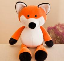 25CM Forest Animals Tigers Lions Elephants Monkeys Giraffes Jungle Dolls Plush Toys Children's Gifts Cute Sleep Pillows orange