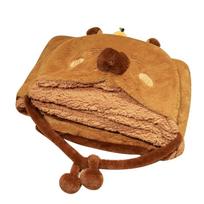 Capybara Black Cat Wearable Hoodie Blanket Homer Hooded Wrap Shawl Plush Ultra Soft Opera CapeBed Sofa Blanket Cosplay Costumes Kids
