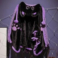 Capybara Black Cat Wearable Hoodie Blanket Homer Hooded Wrap Shawl Plush Ultra Soft Opera CapeBed Sofa Blanket Cosplay Costumes Adult