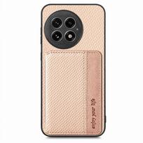 Odinis dėklas su RFID Oneplus 15 15R 5G, prabangus dangtelis, magnetinis kortelių laikiklis ant nugarėlės, Funda OnePlus 13 dėklas, One Plus 13R R15 Ace Oneplus15 Onepus 13R auksas