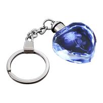 Heart Shaped Acrylic Rose Keychain With LED Light Elegant Keyrings Accessory Perfect For Keys Bags And Gifts balta