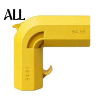 Dust Collector Adapter Adapter, Dual Port Universal Fit Collection System Accessory 62-66mm Extraction for DeWALT Table Saws geltona