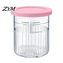 Ice Cream Pint Containers for Ninja NC500, NC500C, NC501, NC501C Series, Food Grade Compatible with NC500 NC501 Series Plastic Replacement Cup pink
