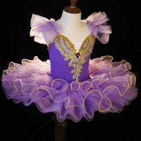 New Girls Ballet Tutu Fluffy Gauze Dress Kids Little Swan Performance Costume 160 violetinė