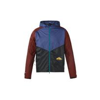 Nike Atspindintis Logotipas Spalvų Blokų Užtrauktuku Užsegamas Džemperis Su Gobtuvu Vyriškas Viršutinis Drabužis Violetinis Juodas CZ9055-510 XL blue